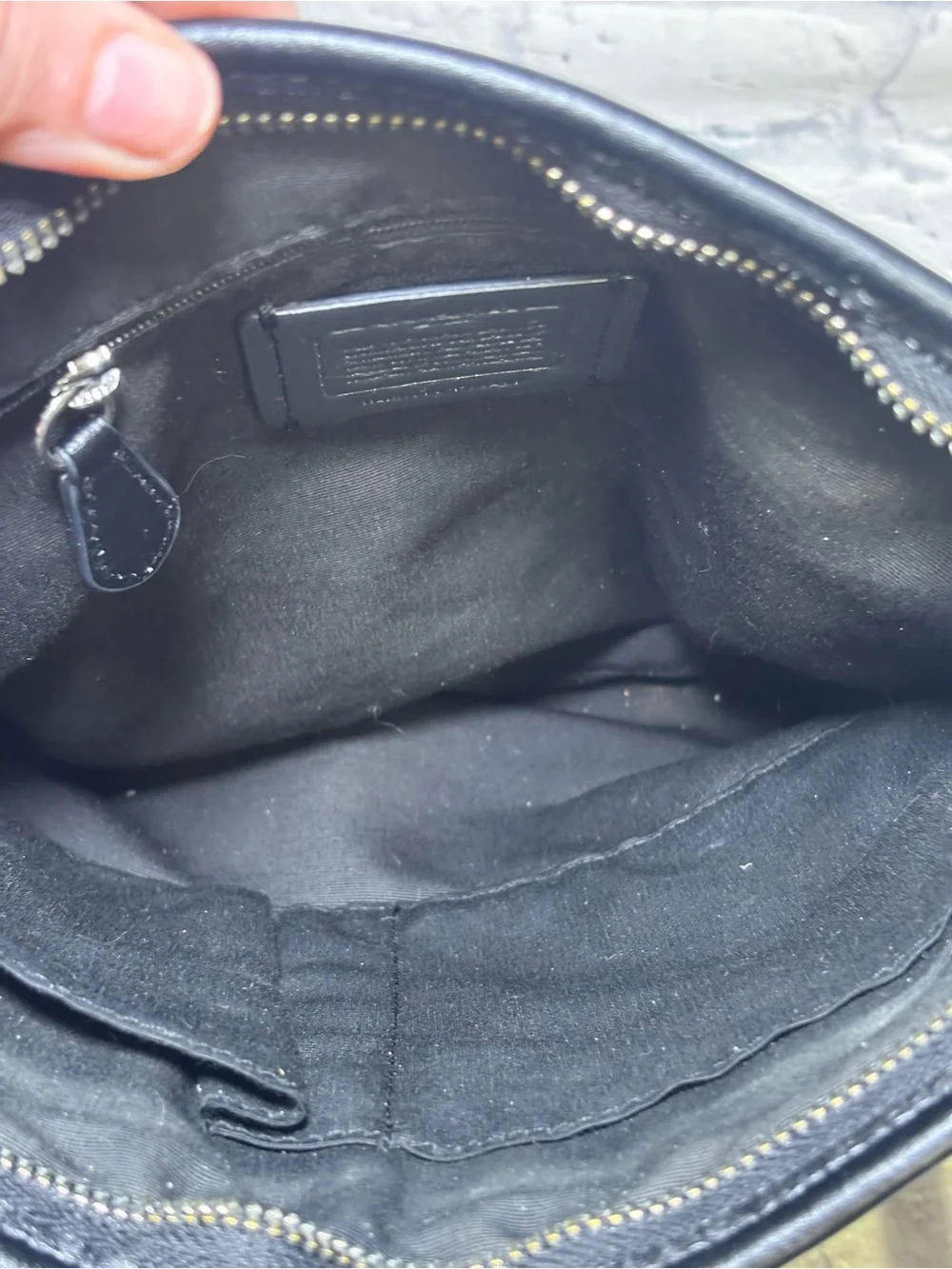 Coach Signature Crossbody Bag F58297 Black And Smoke Gray